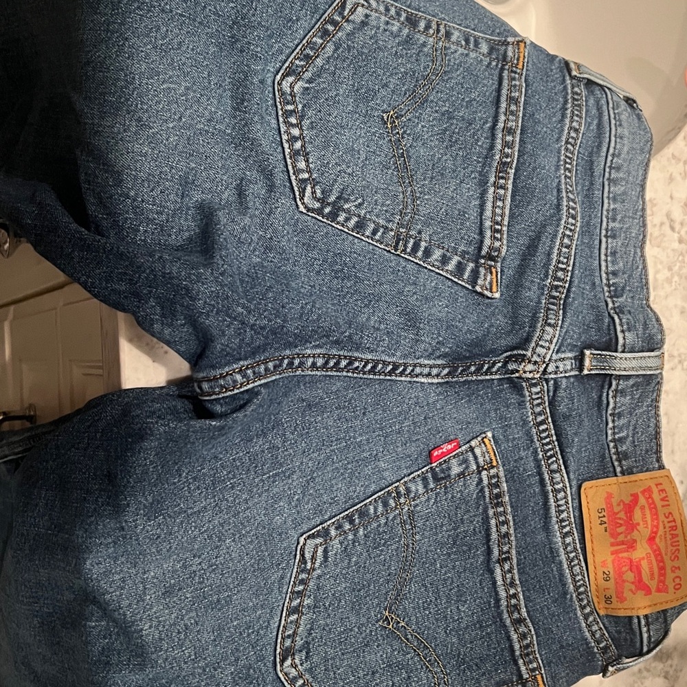 Levi's Blue Denim Jeans with Leather Patch